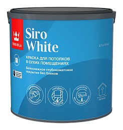 Глубокоматовая краска для потолков Siro White